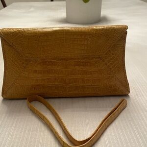Nancy Gonzalez Marigold Genuine Crocodile Clutch